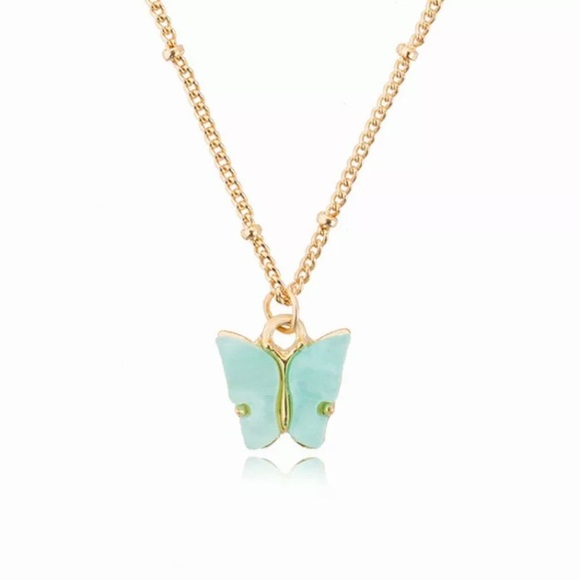 Annajays Boutique Jewelry - SALE! “HOLLY BLUE BUTTERFLY’ TURQUOISE NECKLACE